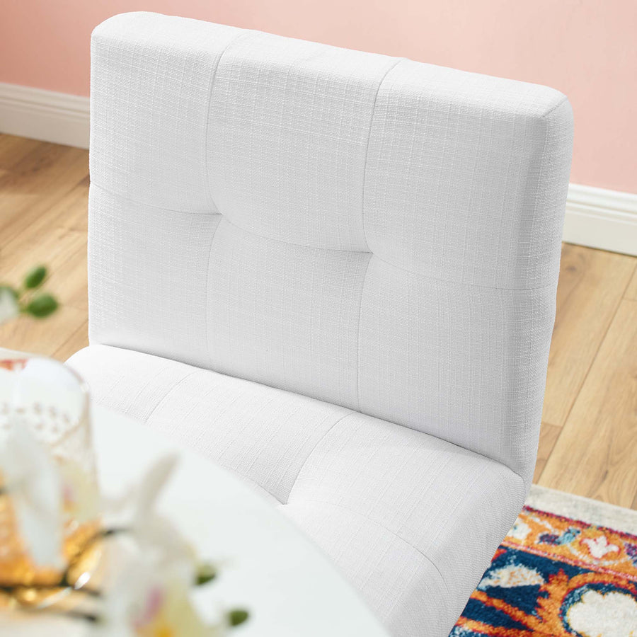 Indigo Gold Stainless Steel Upholstered Fabric Counter Stool in Gold White
