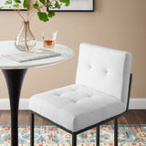 Indigo Black Stainless Steel Upholstered Fabric Counter Stool in Black White