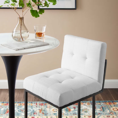 Privy Black Stainless Steel Upholstered Fabric Counter Stool by Furniture For America