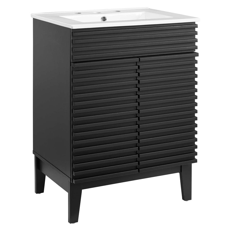Vera 24" Bathroom Vanity in Black White