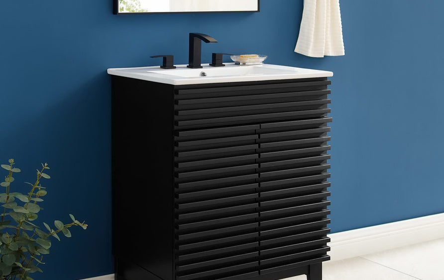 Vera 24" Bathroom Vanity in Black White