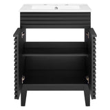 Vera 24" Bathroom Vanity in Black White