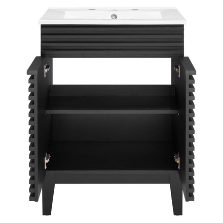 Render 24" Bathroom Vanity in Black White