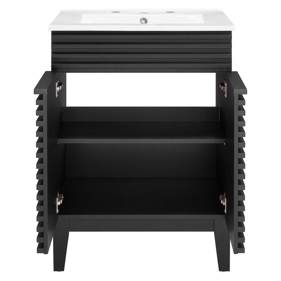 Vera 24" Bathroom Vanity in Black White