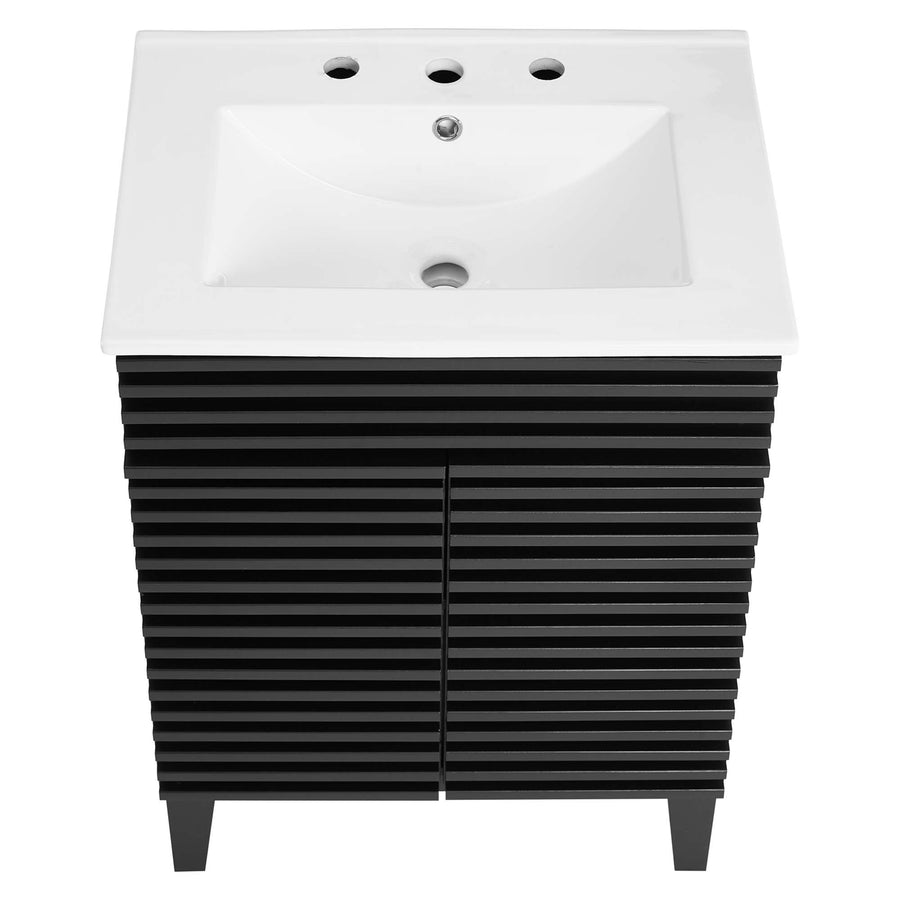 Vera 24" Bathroom Vanity in Black White