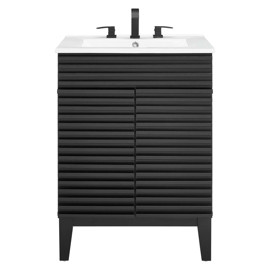 Vera 24" Bathroom Vanity in Black White