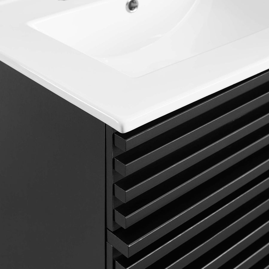 Vera 24" Bathroom Vanity in Black White