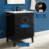 Vera 24" Bathroom Vanity in Black White