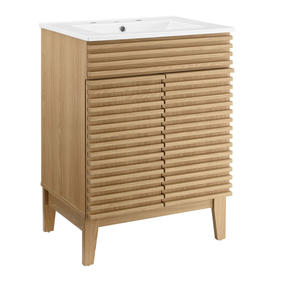 Vera 24" Bathroom Vanity in Oak White
