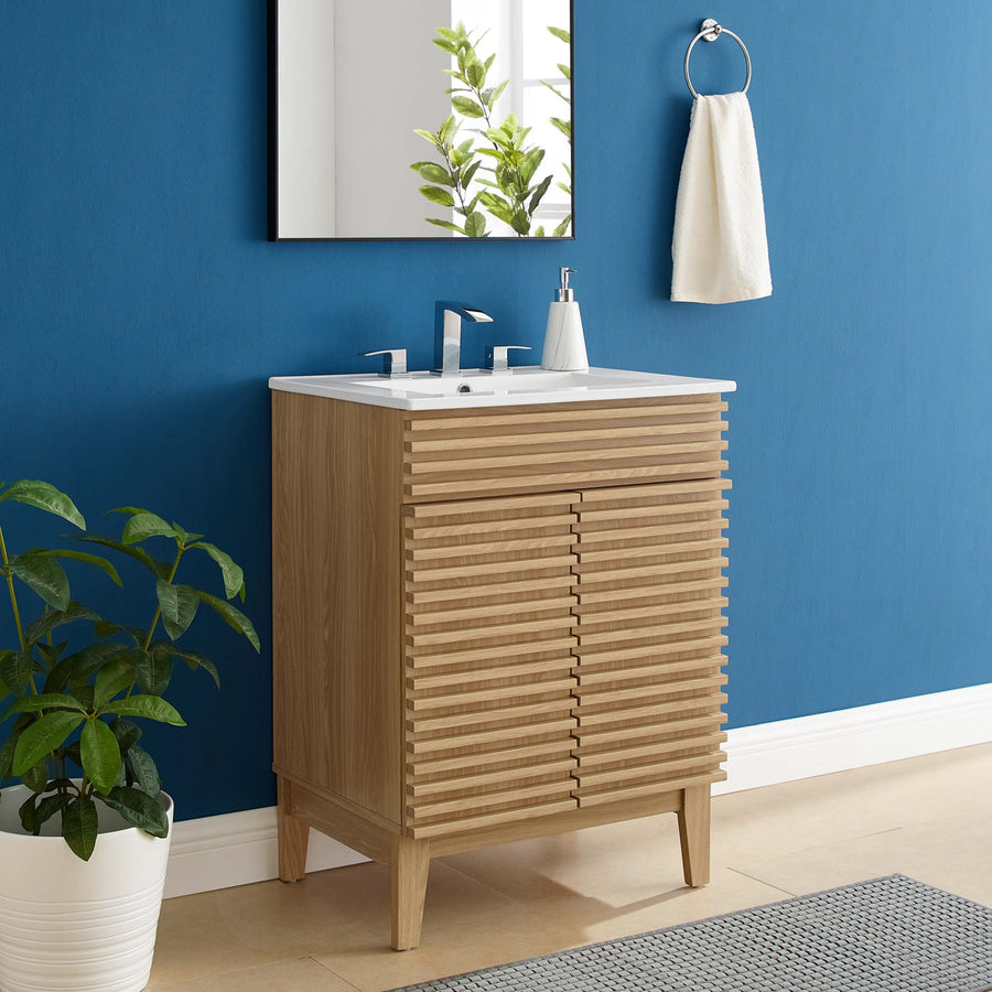 Vera 24" Bathroom Vanity in Oak White