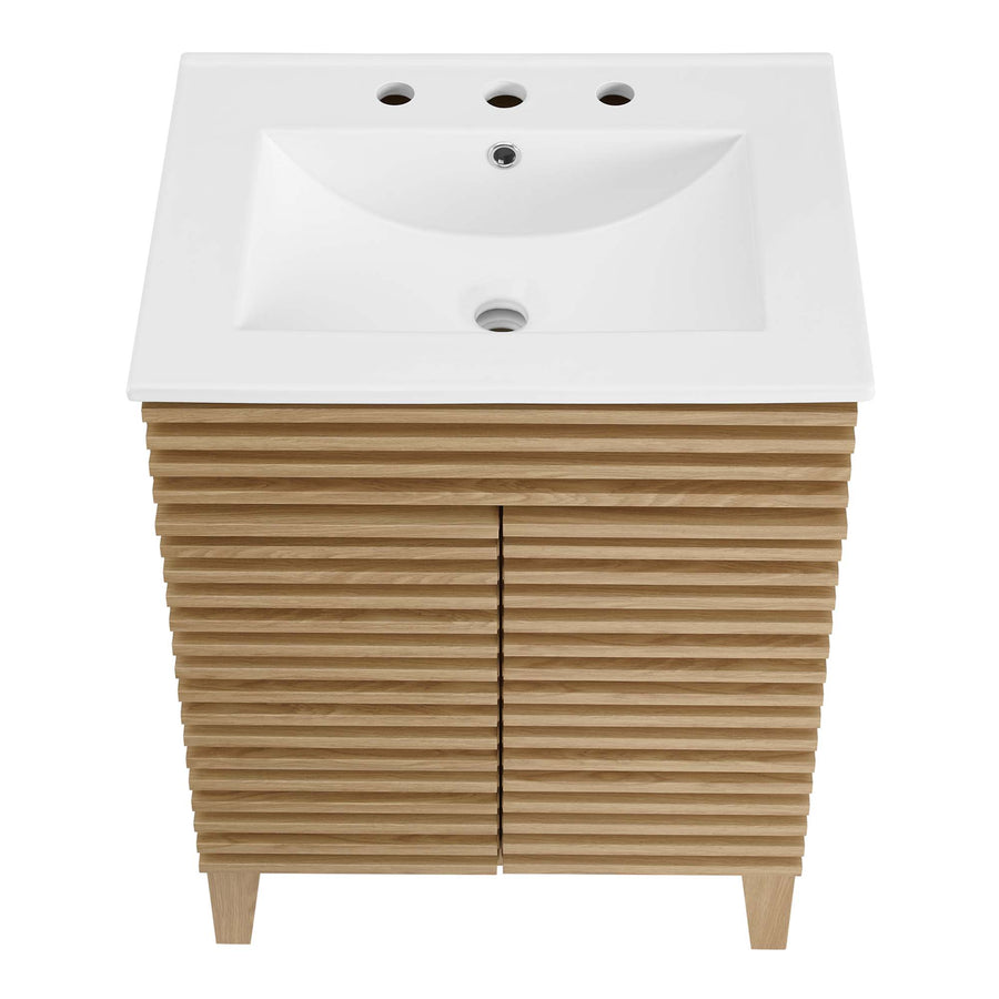 Vera 24" Bathroom Vanity in Oak White