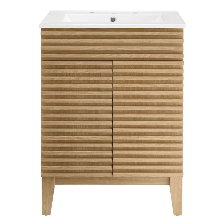 Vera 24" Bathroom Vanity in Oak White