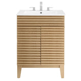 Vera 24" Bathroom Vanity in Oak White