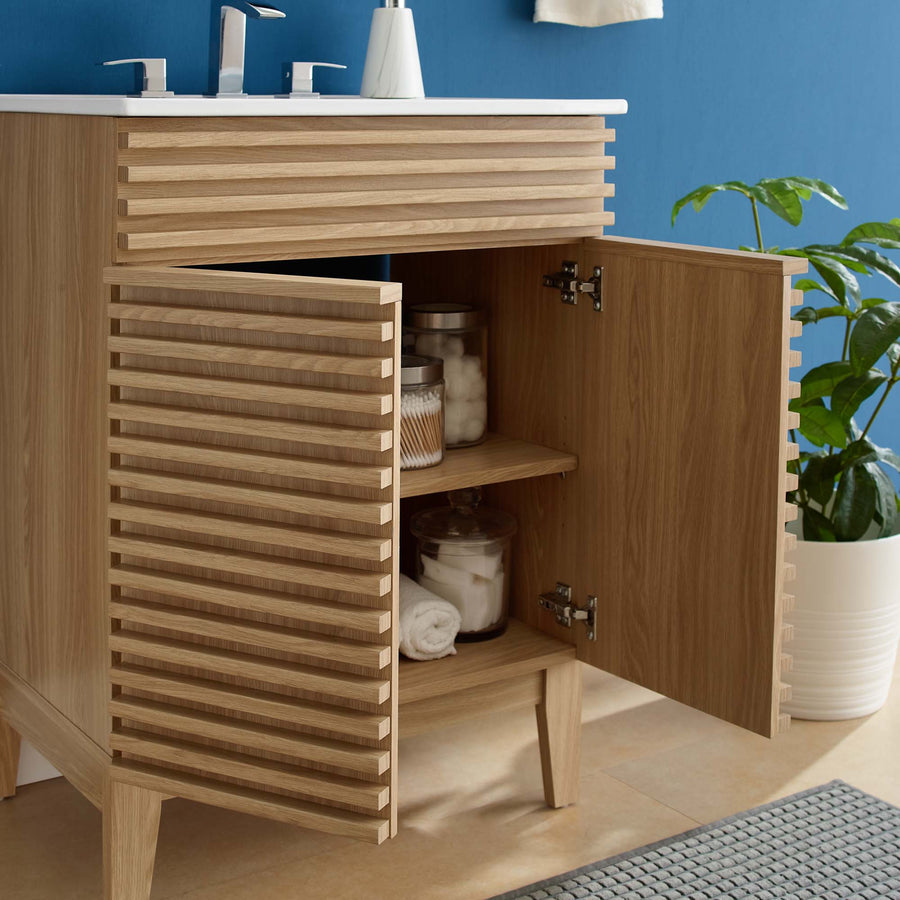 Vera 24" Bathroom Vanity in Oak White
