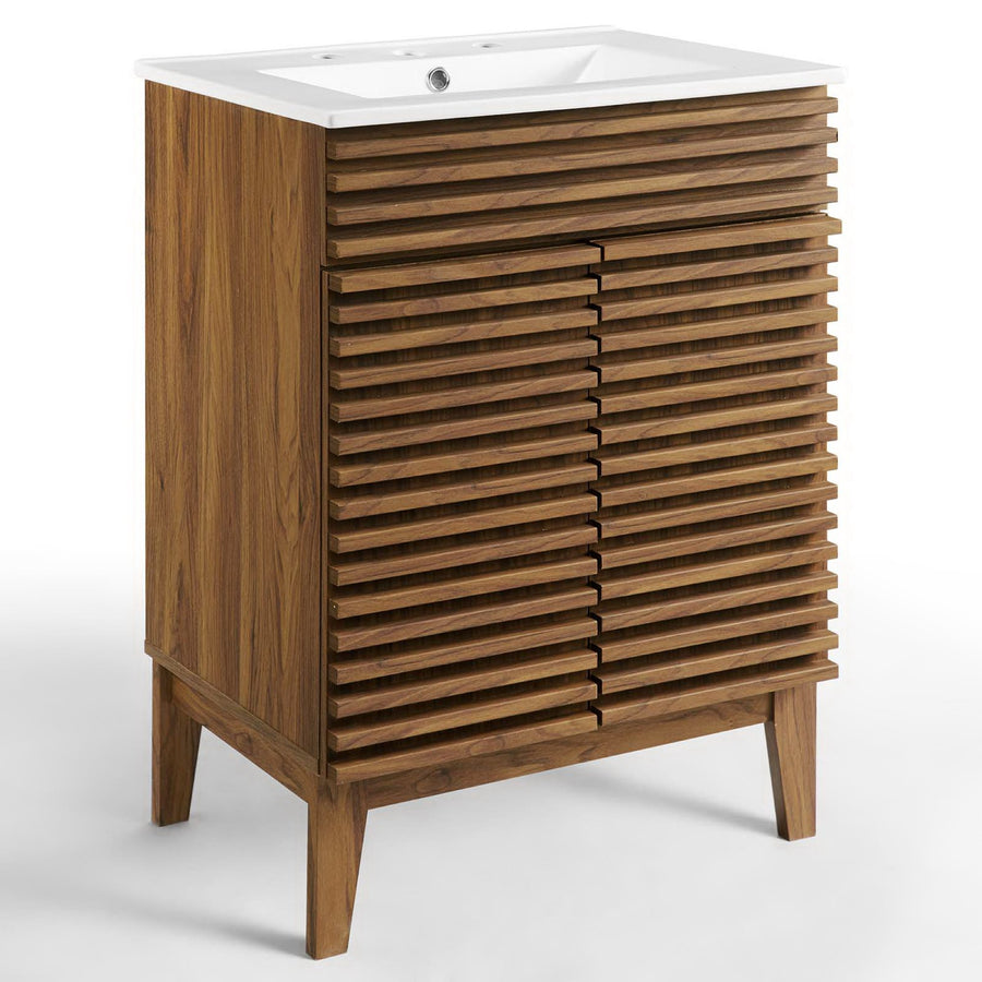 Vera 24" Bathroom Vanity in Walnut White