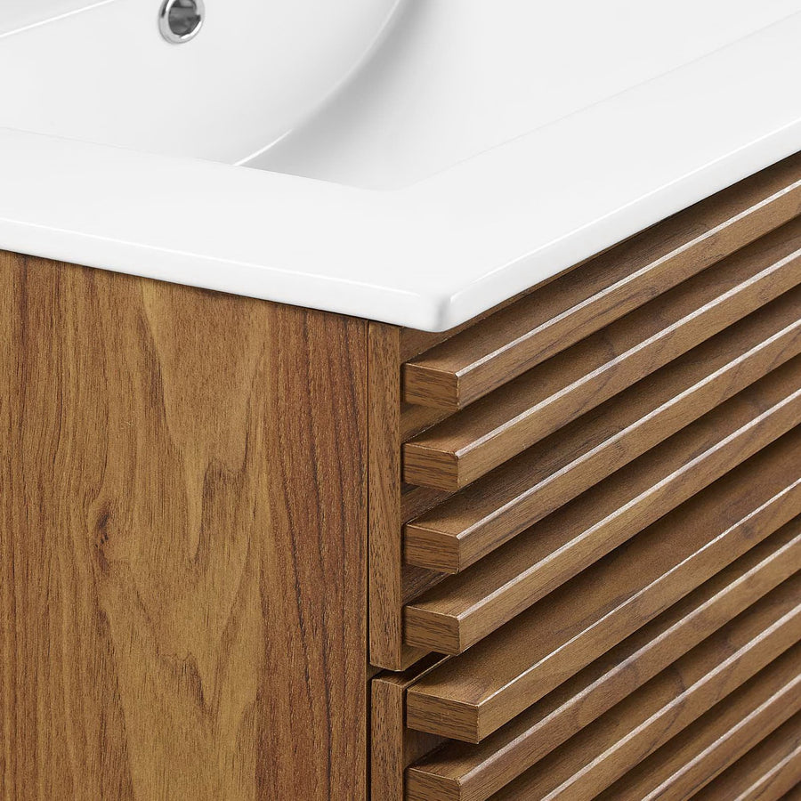 Vera 24" Bathroom Vanity in Walnut White