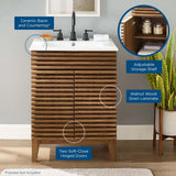 Vera 24" Bathroom Vanity in Walnut White