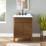 Vera 24" Bathroom Vanity in Walnut White