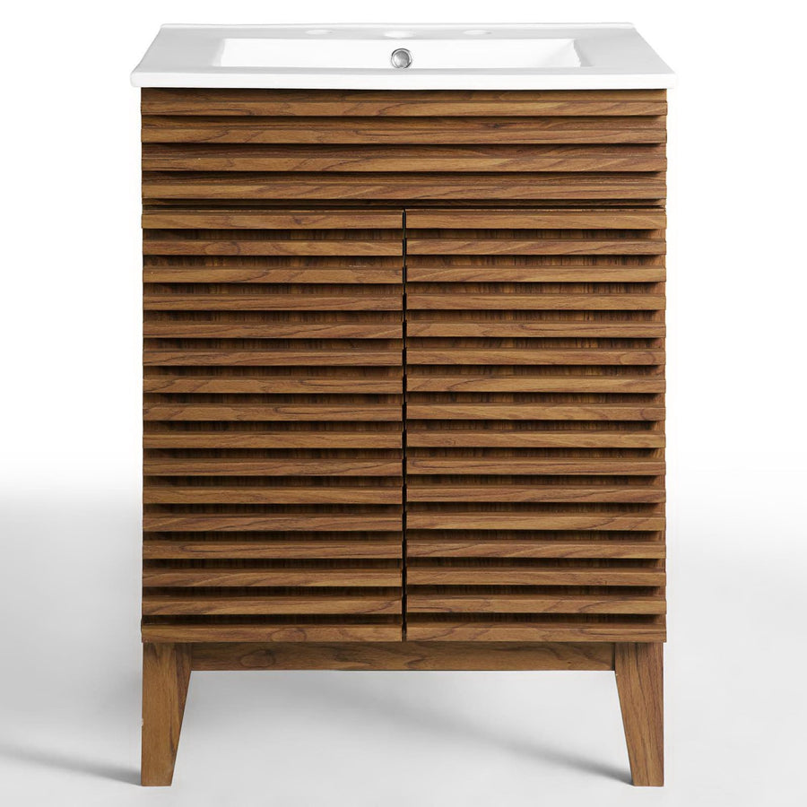 Vera 24" Bathroom Vanity in Walnut White