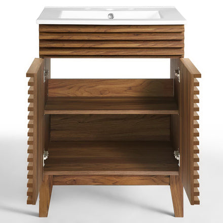 Render 24" Bathroom Vanity in Walnut White