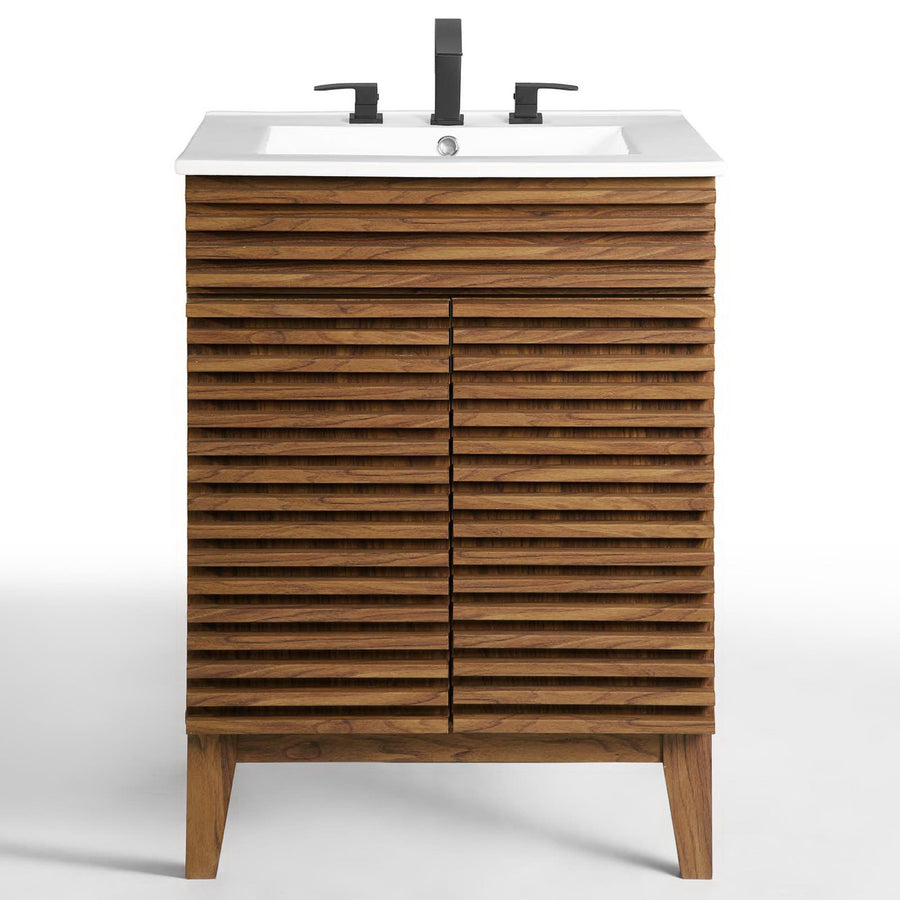 Vera 24" Bathroom Vanity in Walnut White