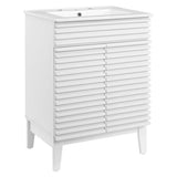 Vera 24" Bathroom Vanity in White White