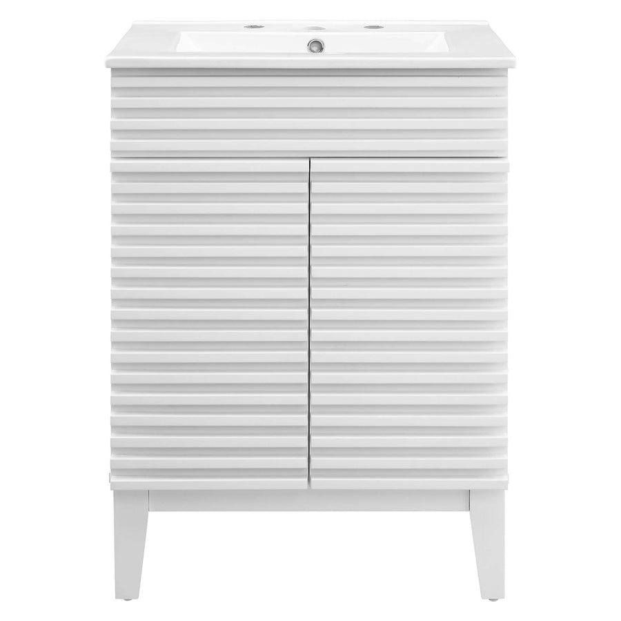 Vera 24" Bathroom Vanity in White White