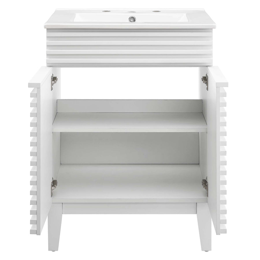 Vera 24" Bathroom Vanity in White White