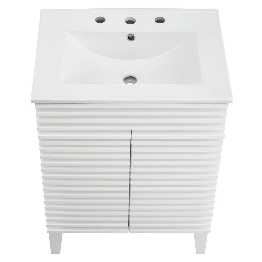 Vera 24" Bathroom Vanity in White White