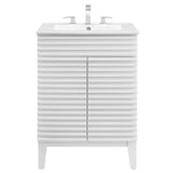 Vera 24" Bathroom Vanity in White White