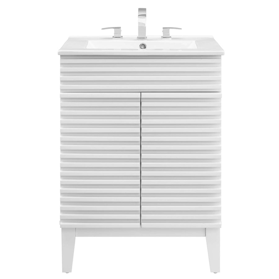 Vera 24" Bathroom Vanity in White White