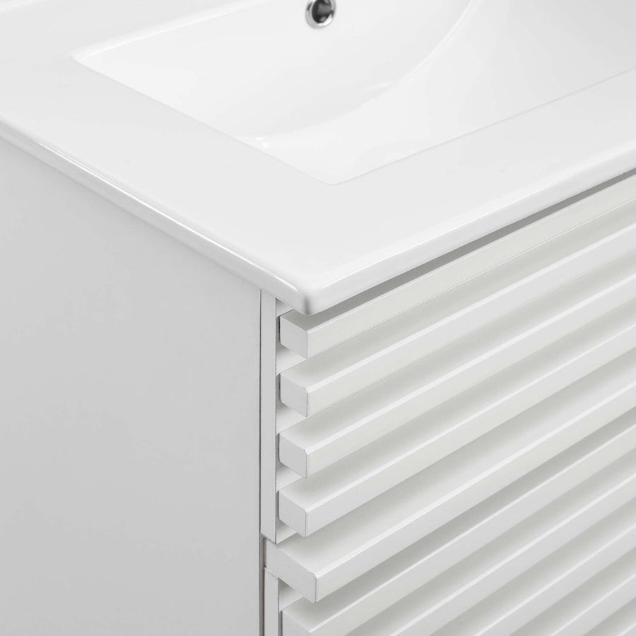 Vera 24" Bathroom Vanity in White White