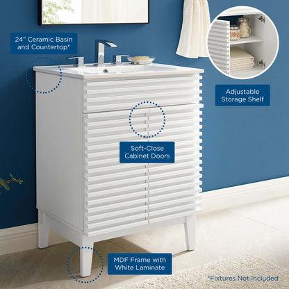 Render 24" Bathroom Vanity by Furniture For America