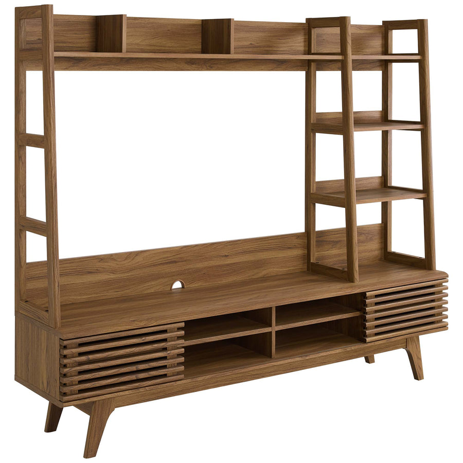 Vera TV Stand Entertainment Center in Walnut