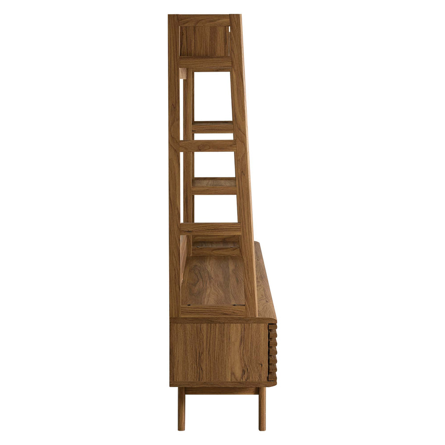 Vera TV Stand Entertainment Center in Walnut