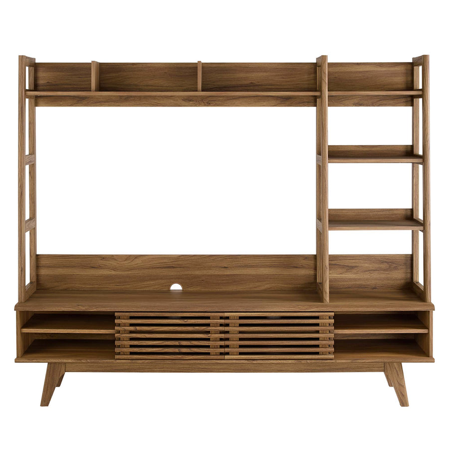 Vera TV Stand Entertainment Center in Walnut