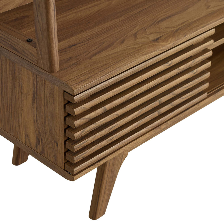 Vera TV Stand Entertainment Center in Walnut