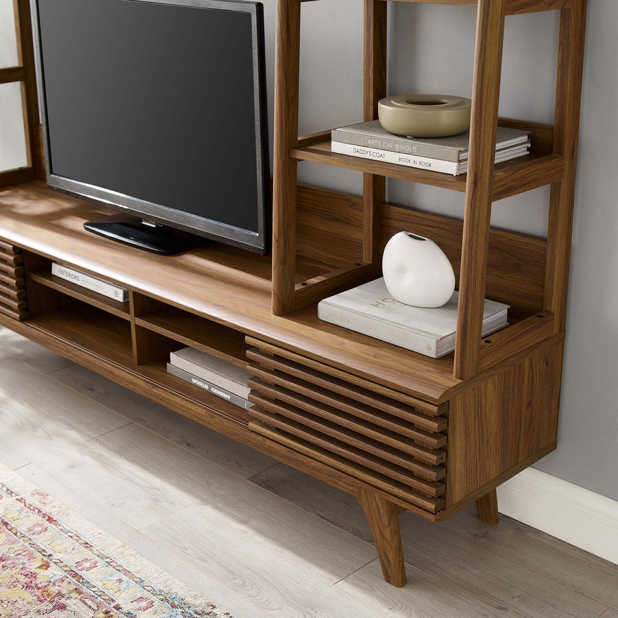 Vera TV Stand Entertainment Center in Walnut