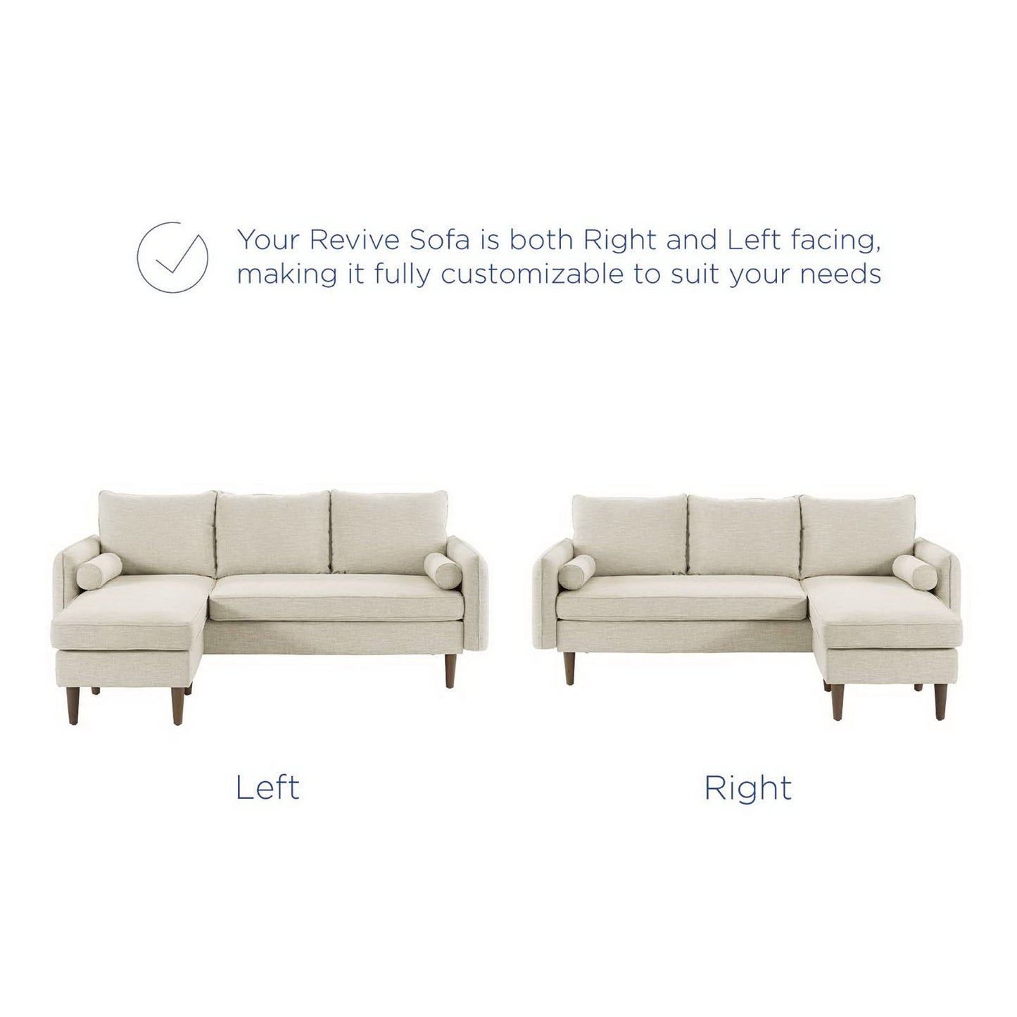 Revive Upholstered Right or Left Sectional Sofa by Furniture for America