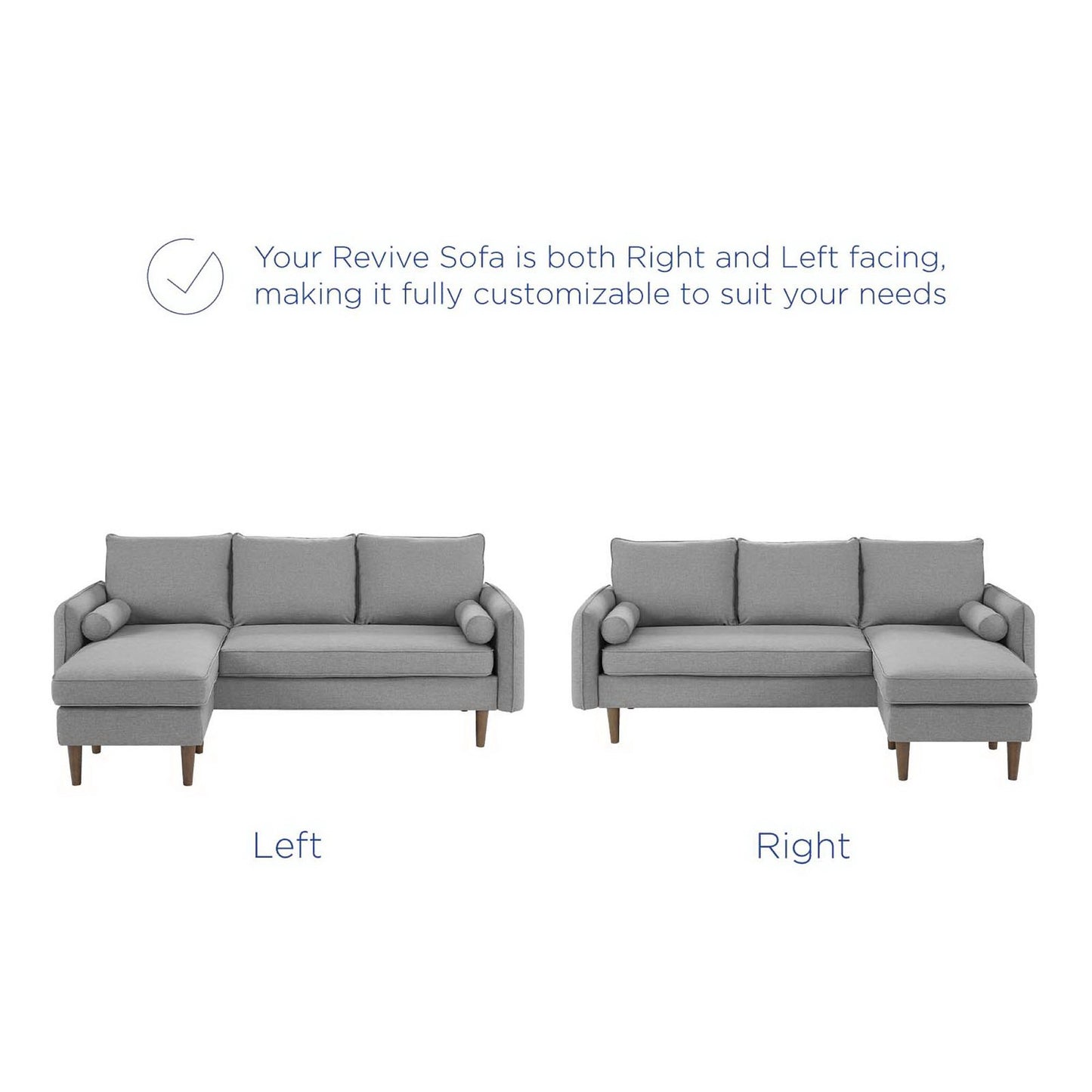 Revive Upholstered Right or Left Sectional Sofa by Furniture for America