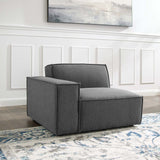 Atlas Left-Arm Sectional Sofa Chair in Charcoal