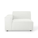Atlas Left-Arm Sectional Sofa Chair in White