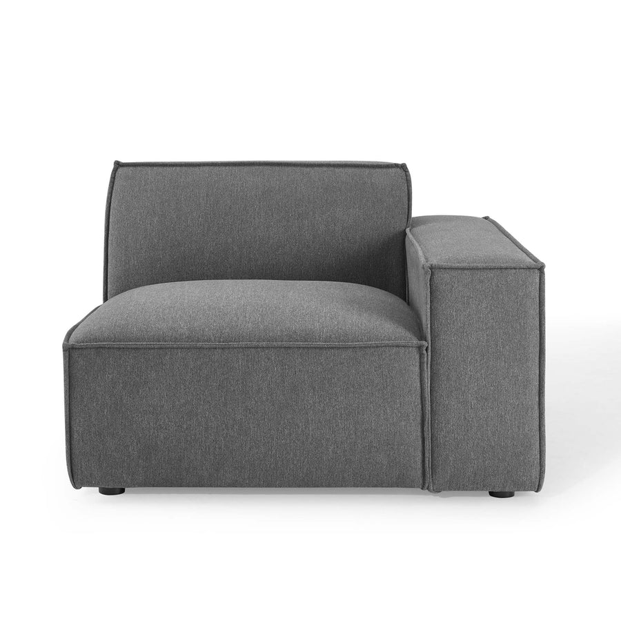 Atlas Right-Arm Sectional Sofa Chair in Charcoal