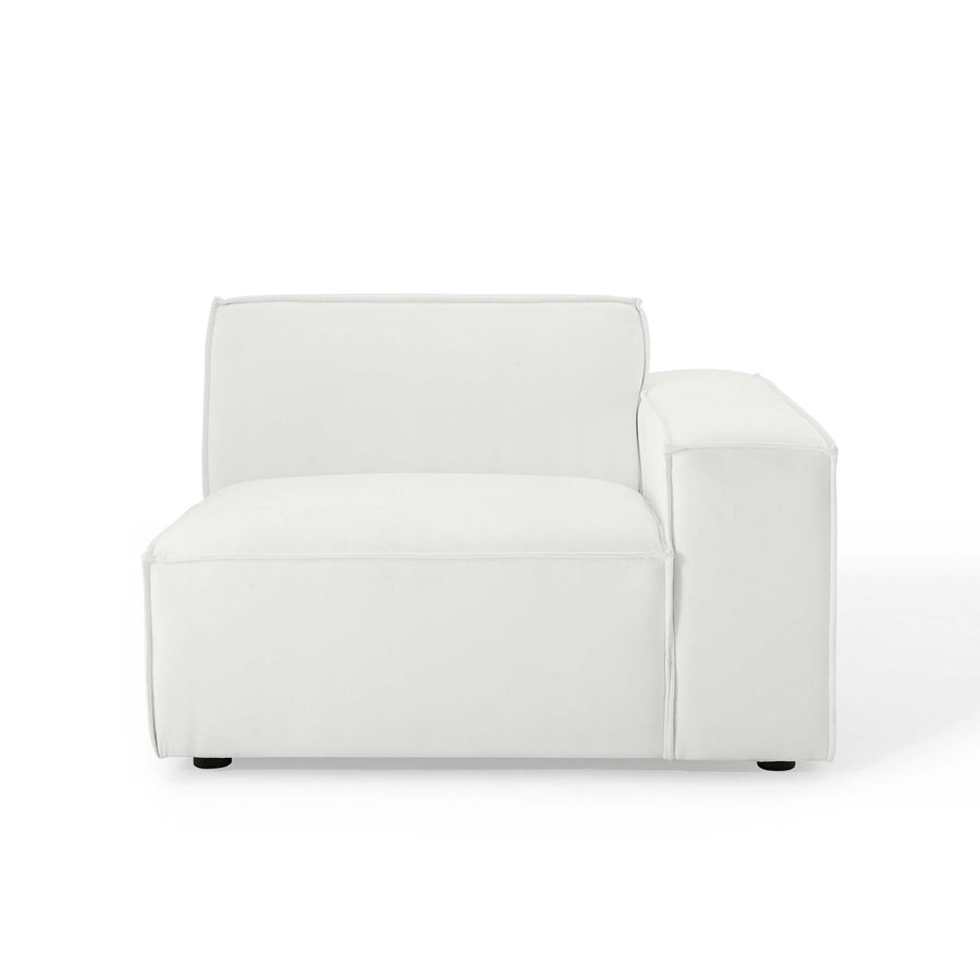 Atlas Right-Arm Sectional Sofa Chair in White