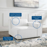 Atlas Right-Arm Sectional Sofa Chair in White