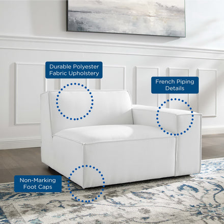 Restore Right-Arm Sectional Sofa Chair in White