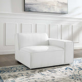 Atlas Right-Arm Sectional Sofa Chair in White