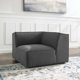 Atlas Sectional Sofa Corner Chair in Charcoal