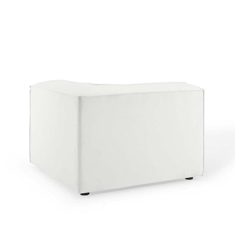 Atlas Sectional Sofa Corner Chair in White