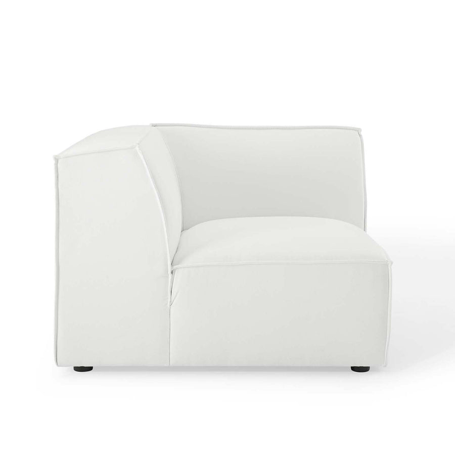 Atlas Sectional Sofa Corner Chair in White